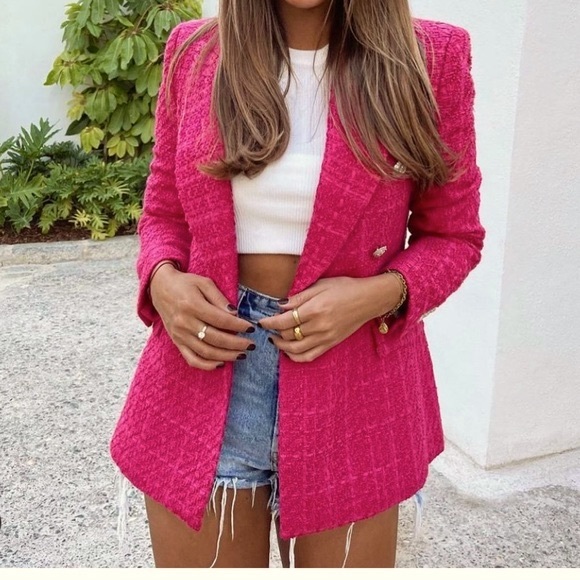 Zara Jackets & Blazers - Zara tweed blazer bloggers fav